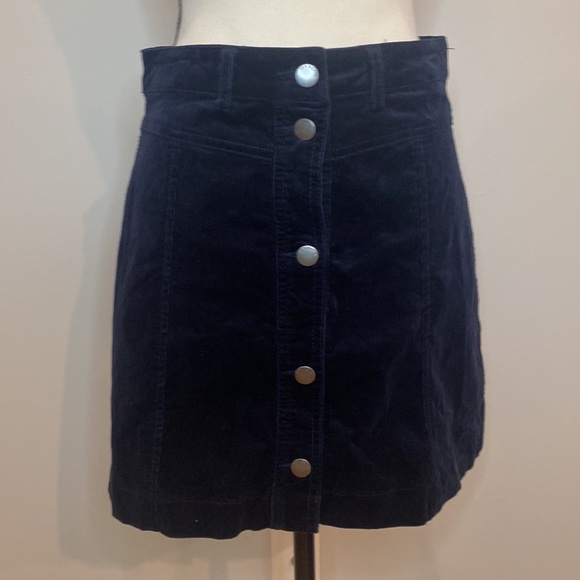 Womens JDY Denim corduroy mini skirt button front yolk waist - Picture 10 of 13